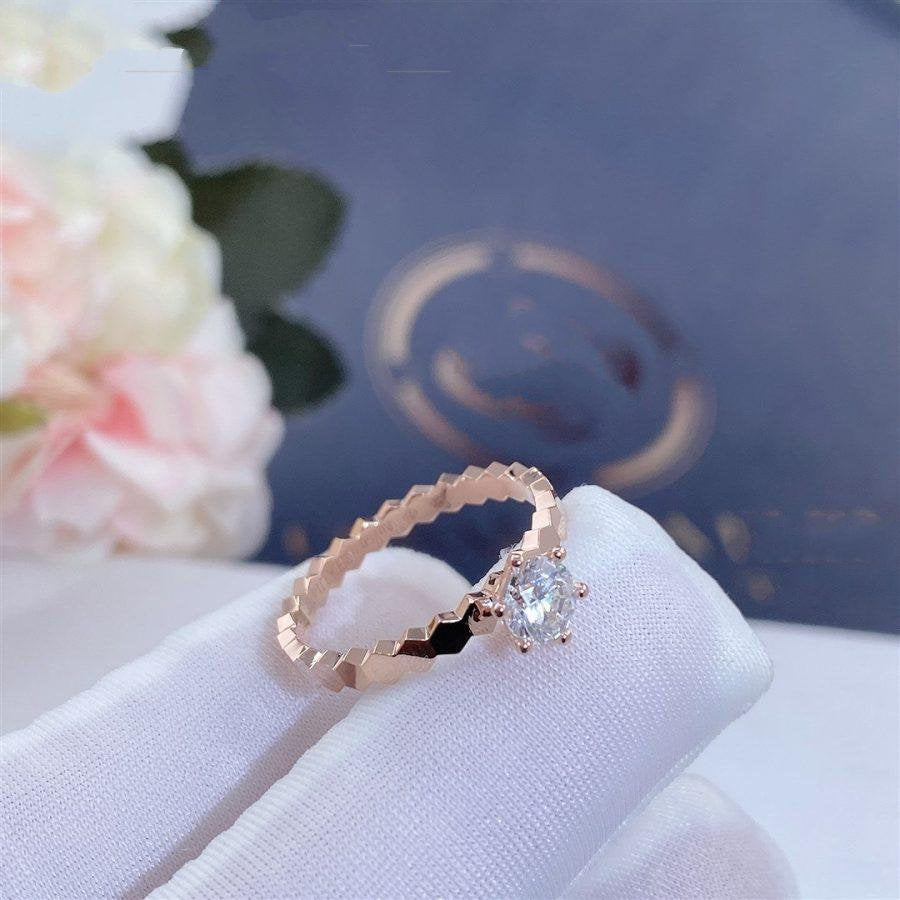 [Lumi Jewelry]BEE LOVE RING PINK GOLD 1 DIAMOND