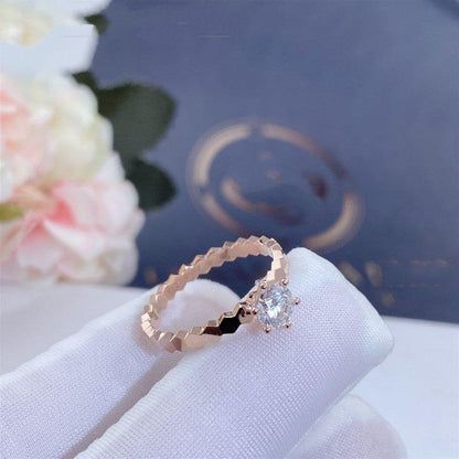 [Lumi Jewelry]BEE LOVE RING PINK GOLD 1 DIAMOND