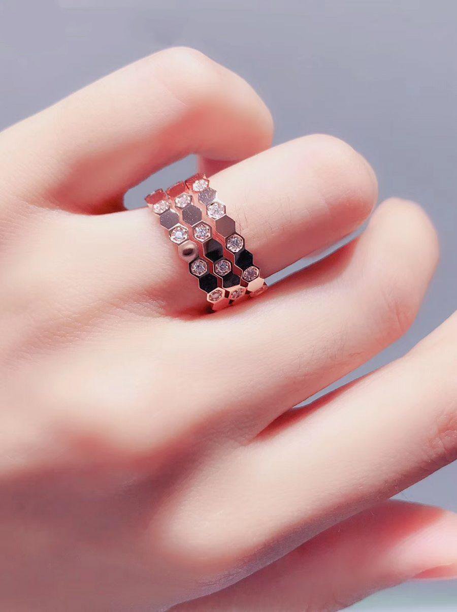 [Lumi Jewelry]BEE LOVE RING PINK GOLD DIAMOND