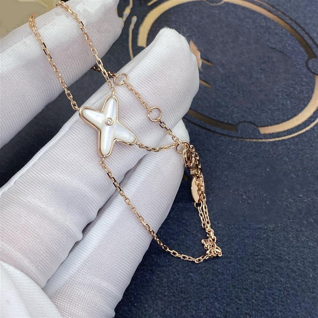 [Lumi Jewelry]JEUX BRACELET WHITE MOP PINK GOLD 1 DIAMOND