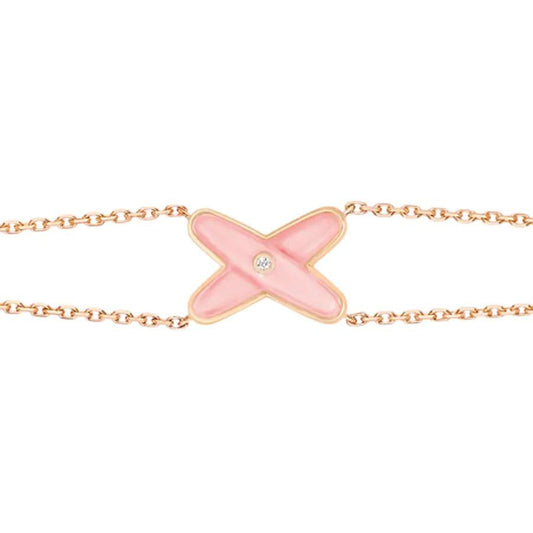 [Lumi Jewelry]JEUX BRACELET PINK MOP PINK GOLD 1 DIAMOND