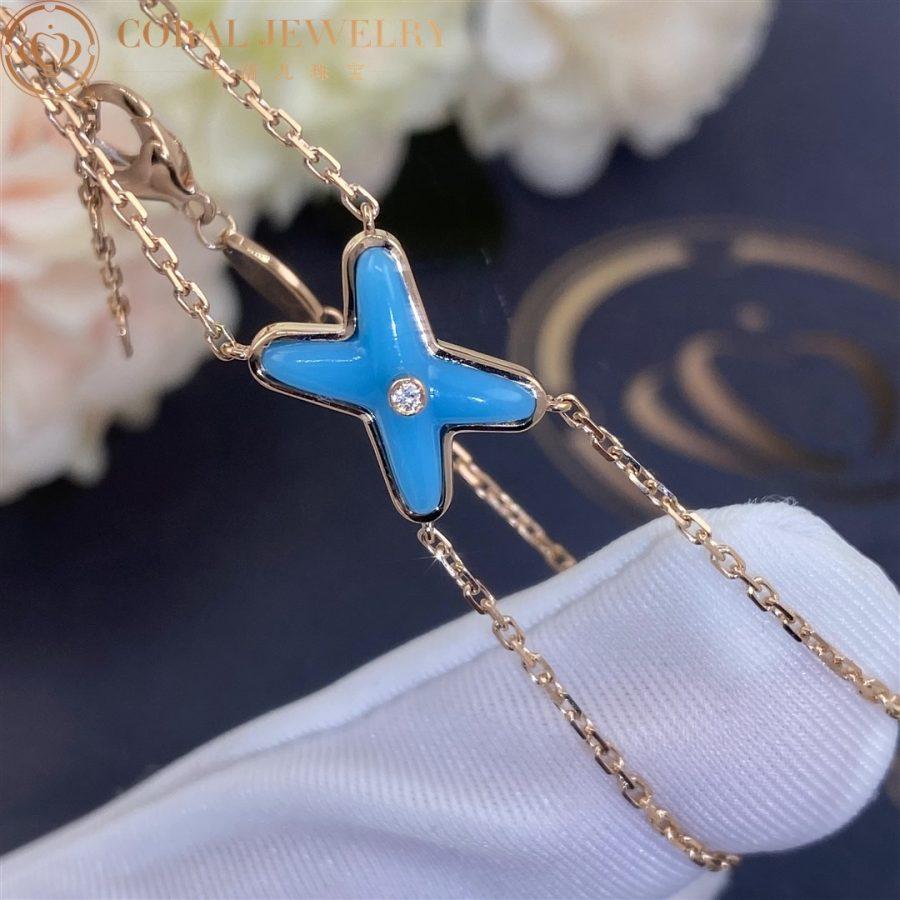 [Lumi Jewelry]JEUX BRACELET TURQUOISE PINK GOLD 1 DIAMOND