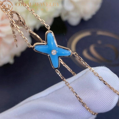 [Lumi Jewelry]JEUX BRACELET TURQUOISE PINK GOLD 1 DIAMOND