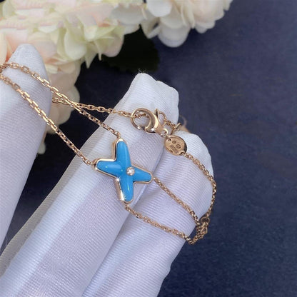 [Lumi Jewelry]JEUX BRACELET TURQUOISE PINK GOLD 1 DIAMOND