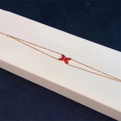 [Lumi Jewelry]JEUX BRACELET CARNELIAN PINK GOLD 1 DIAMOND