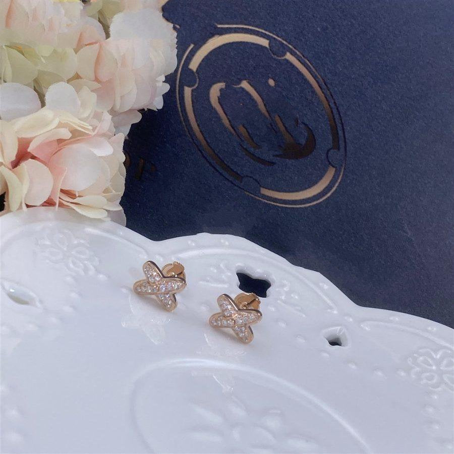 [Lumi Jewelry]JEUX DE PINK GOLD DIAMOND EARRINGS