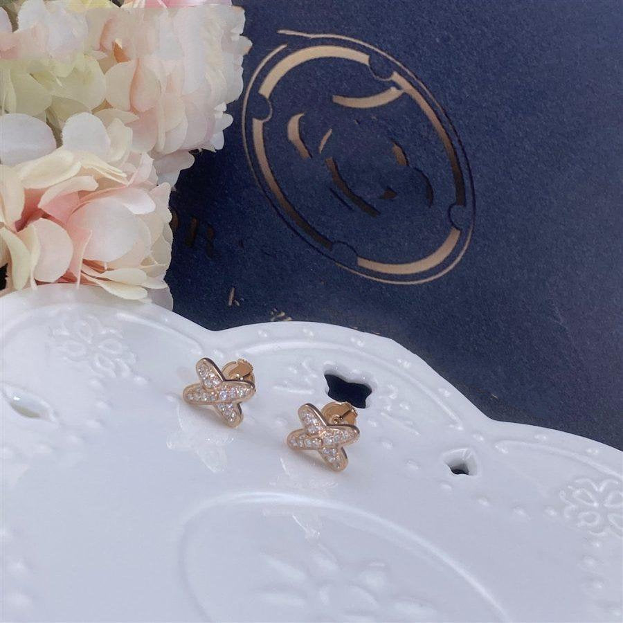 [Lumi Jewelry]JEUX DE PINK GOLD DIAMOND EARRINGS