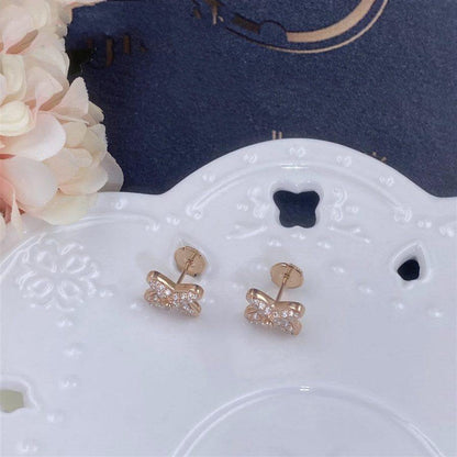 [Lumi Jewelry]JEUX DE PINK GOLD DIAMOND EARRINGS