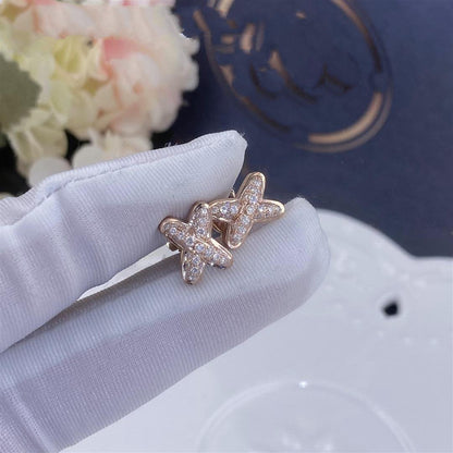[Lumi Jewelry]JEUX DE PINK GOLD DIAMOND EARRINGS