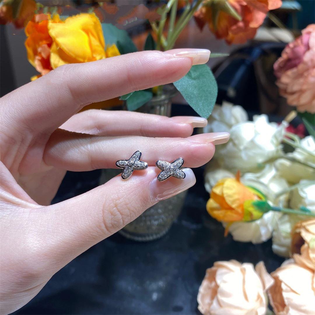 [Lumi Jewelry]JEUX DE SILVER DIAMOND EARRINGS