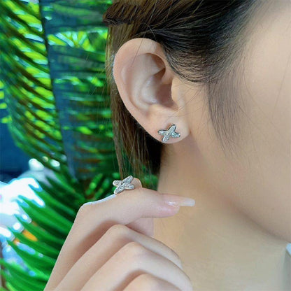 [Lumi Jewelry]JEUX DE SILVER DIAMOND EARRINGS