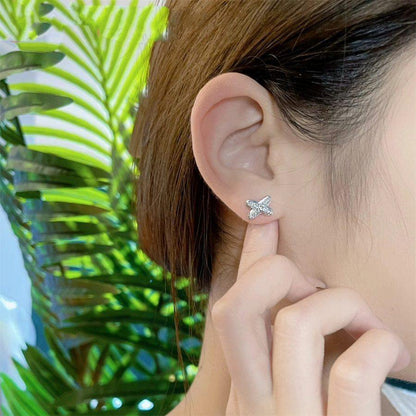 [Lumi Jewelry]JEUX DE SILVER DIAMOND EARRINGS
