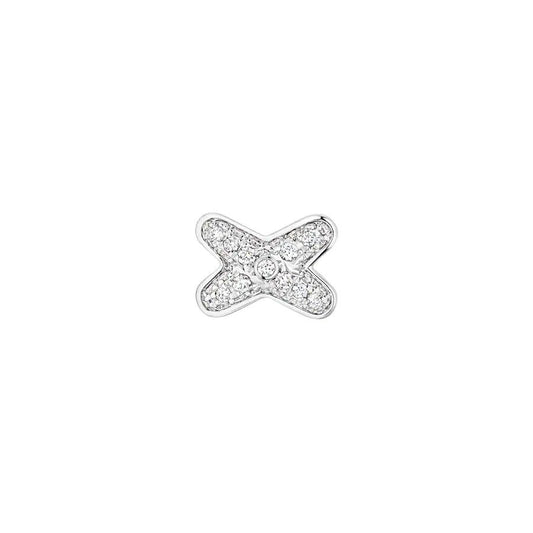 [Lumi Jewelry]JEUX DE SILVER DIAMOND EARRINGS