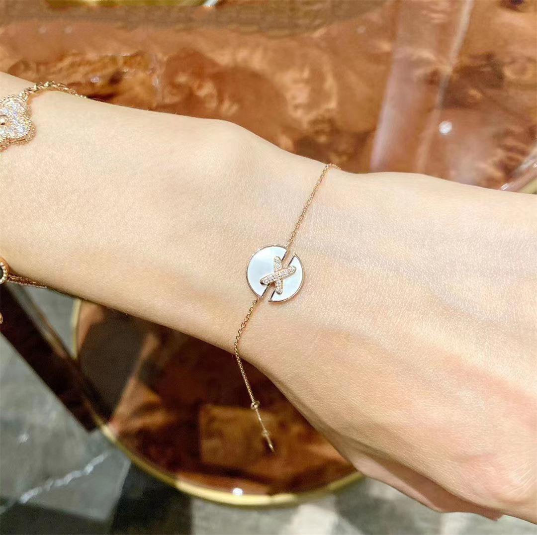 [Lumi Jewelry]JEUX DE BRACELET MOP PINK GOLD DIAMONDS