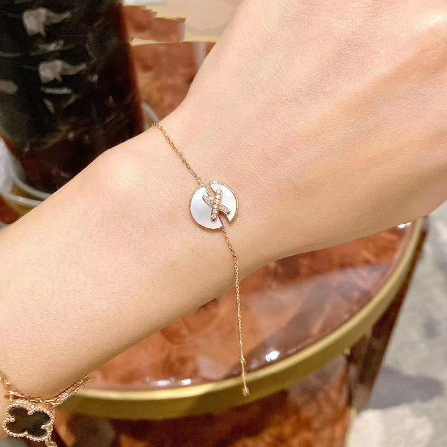 [Lumi Jewelry]JEUX DE BRACELET MOP PINK GOLD DIAMONDS