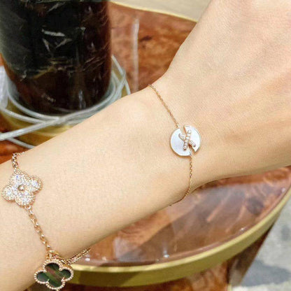 [Lumi Jewelry]JEUX DE BRACELET MOP PINK GOLD DIAMONDS