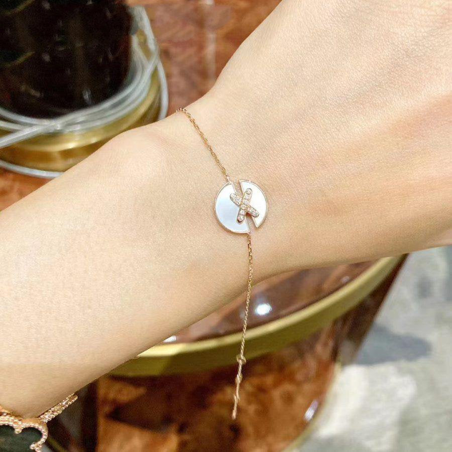 [Lumi Jewelry]JEUX DE BRACELET MOP PINK GOLD DIAMONDS