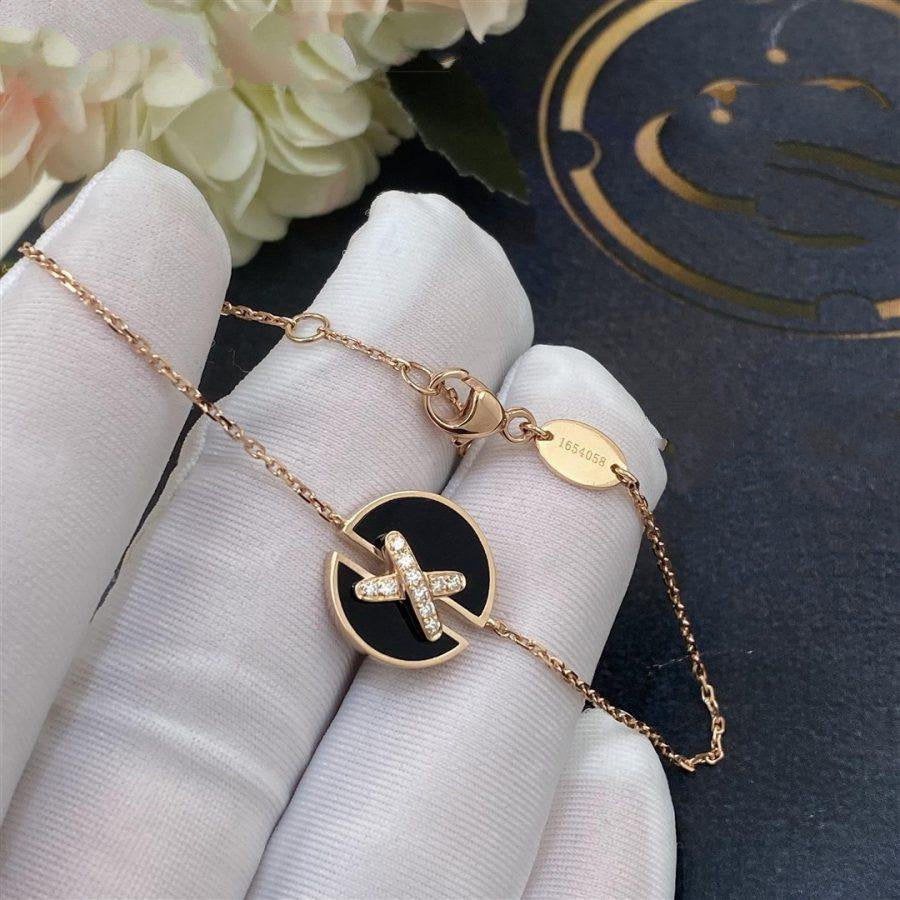 [Lumi Jewelry]JEUX DE BRACELET ONYX PINK GOLD DIAMOND