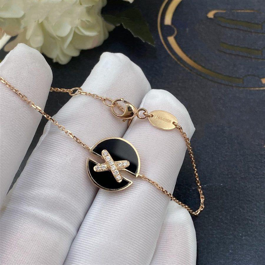 [Lumi Jewelry]JEUX DE BRACELET ONYX PINK GOLD DIAMOND