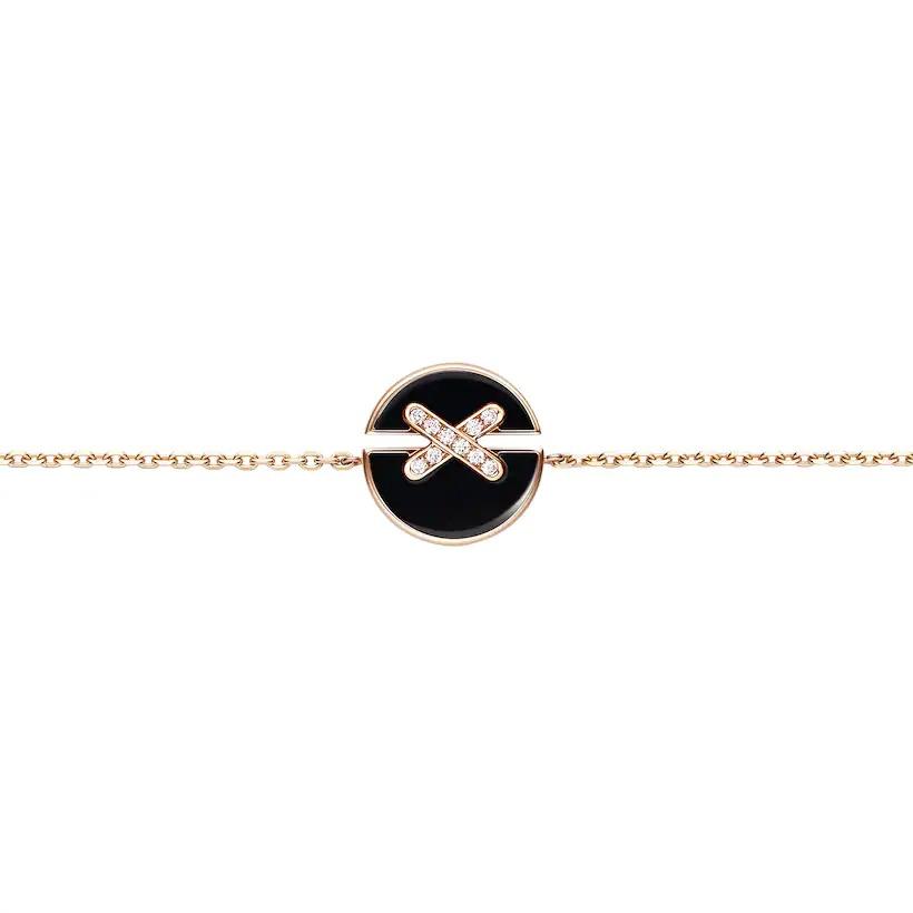 [Lumi Jewelry]JEUX DE BRACELET ONYX PINK GOLD DIAMOND