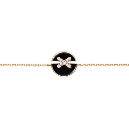 [Lumi Jewelry]JEUX DE BRACELET ONYX PINK GOLD DIAMOND