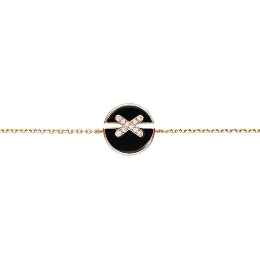 [Lumi Jewelry]JEUX DE BRACELET ONYX PINK GOLD DIAMOND