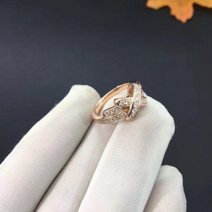[Lumi Jewelry]JEUX DE RING PINK GOLD DIAMOND