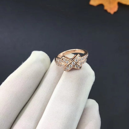 [Lumi Jewelry]JEUX DE RING PINK GOLD DIAMOND