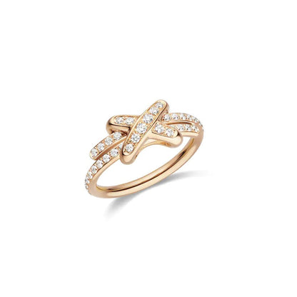 [Lumi Jewelry]JEUX DE RING PINK GOLD DIAMOND