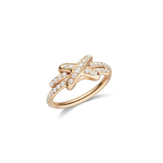 [Lumi Jewelry]JEUX DE RING PINK GOLD DIAMOND