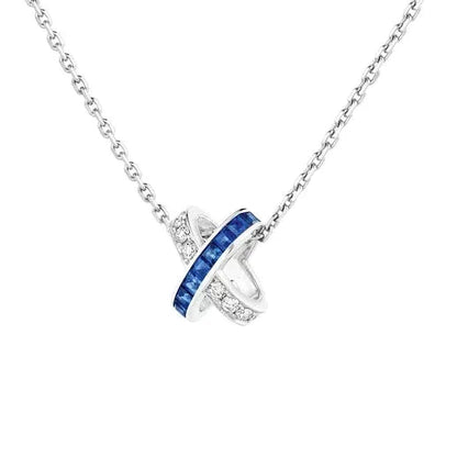 [Lumi Jewelry]LIENS DIAMOND SILVER NECKLACE