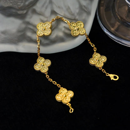 [Lumi Jewelry]CLOVER 5 MOTIFS BRONZING BRACELET