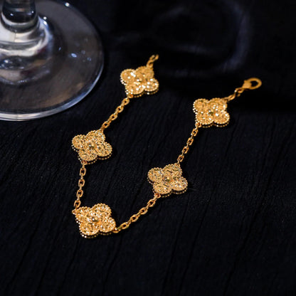 [Lumi Jewelry]CLOVER 5 MOTIFS BRONZING BRACELET