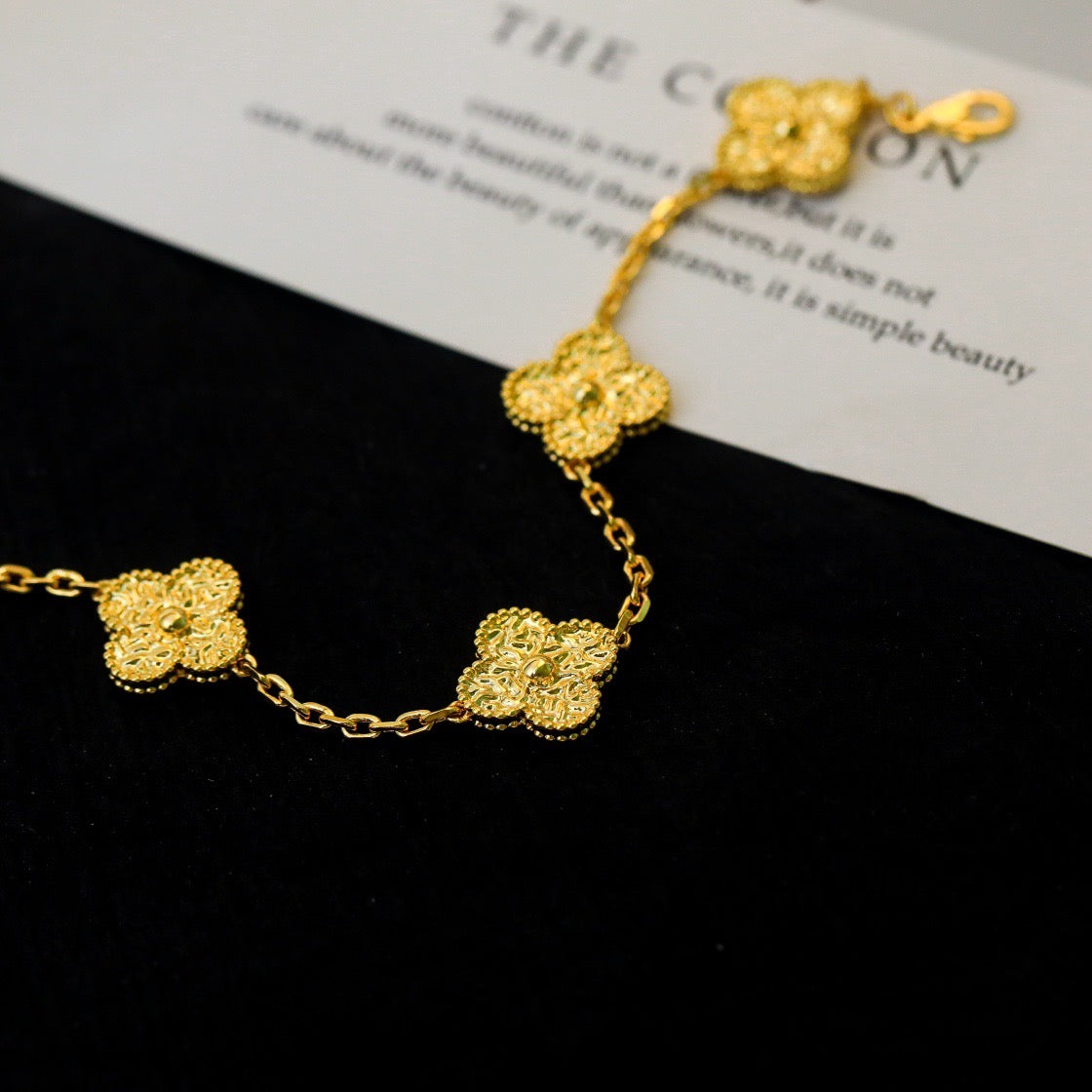 [Lumi Jewelry]CLOVER 5 MOTIFS BRONZING BRACELET