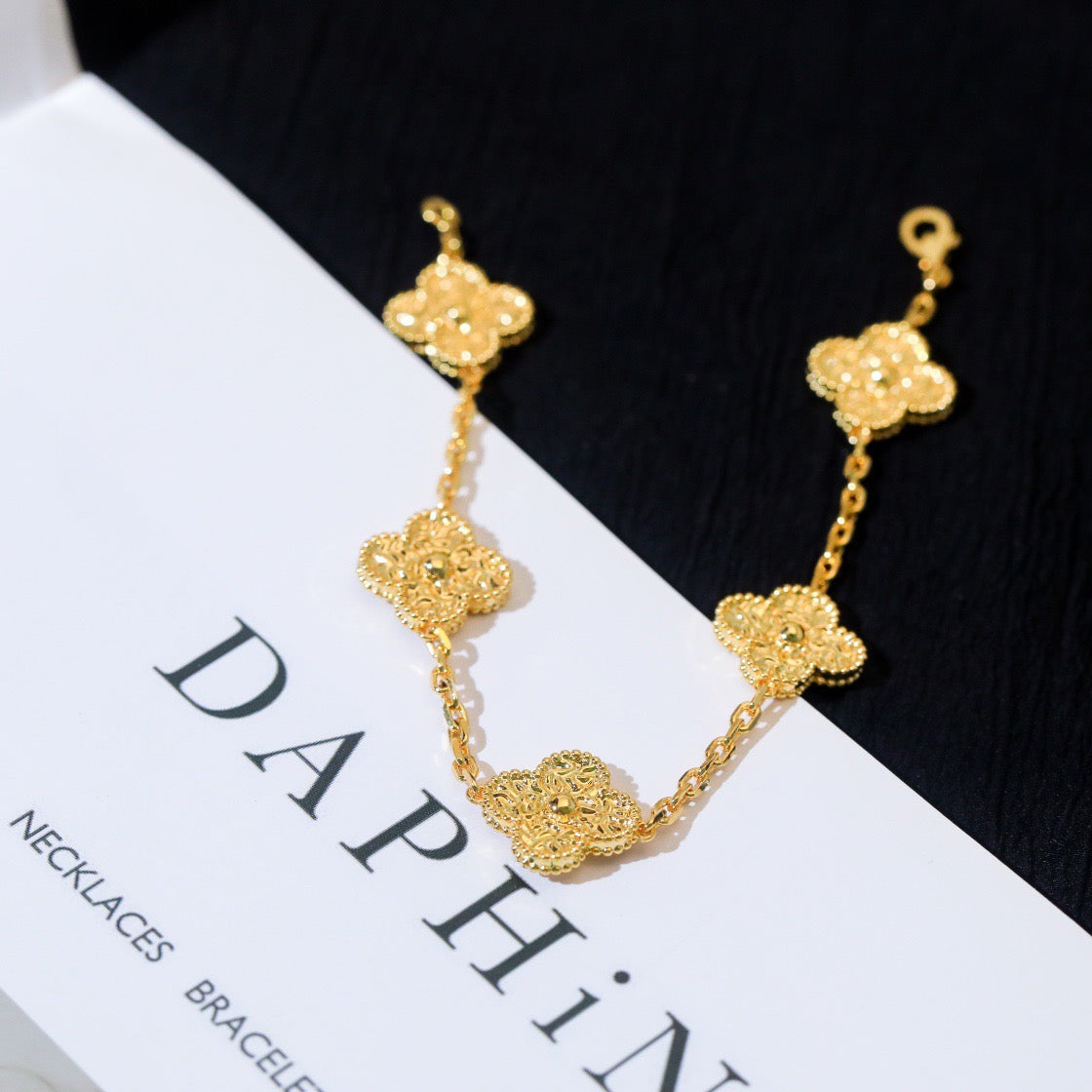[Lumi Jewelry]CLOVER 5 MOTIFS BRONZING BRACELET