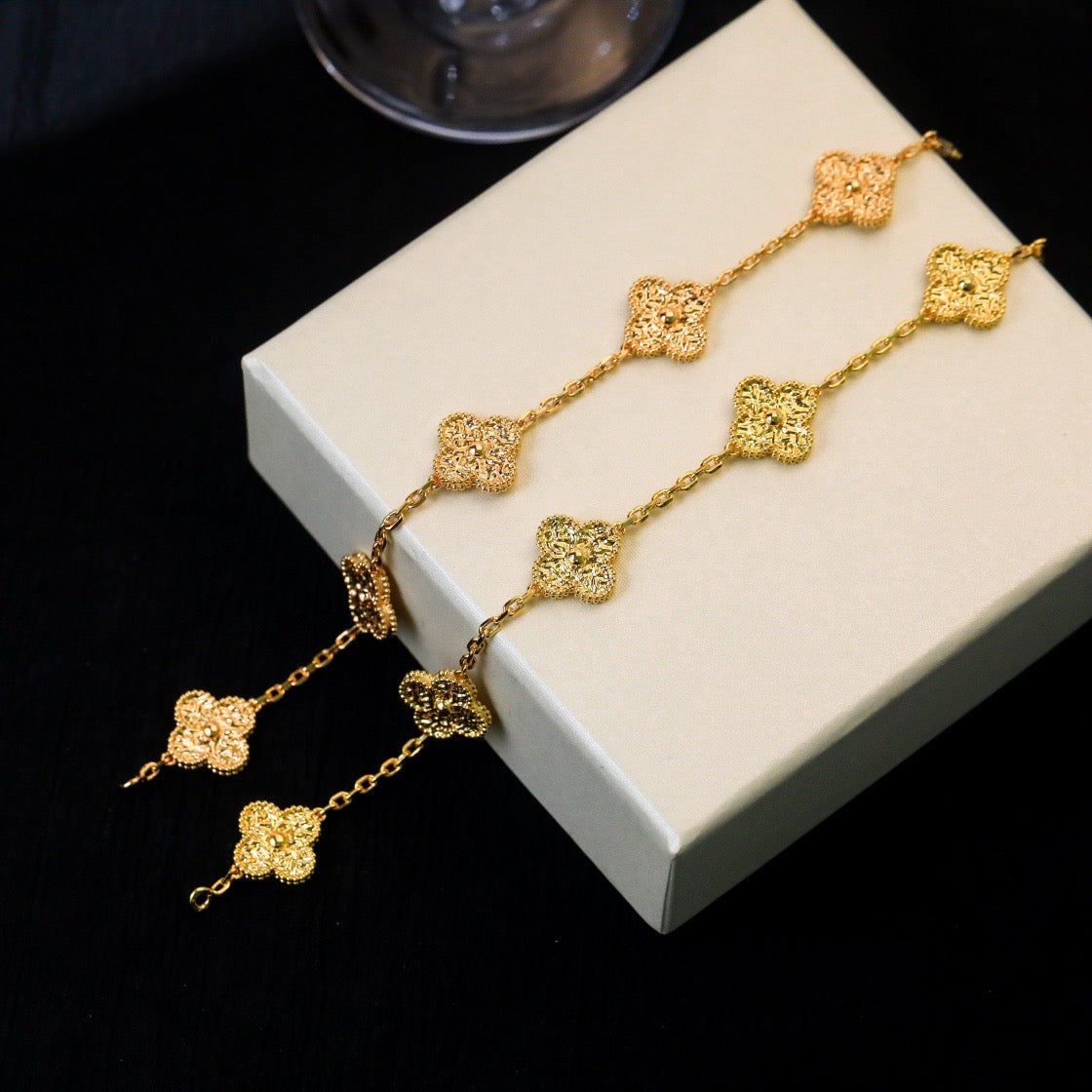 [Lumi Jewelry]CLOVER 5 MOTIFS BRONZING BRACELET