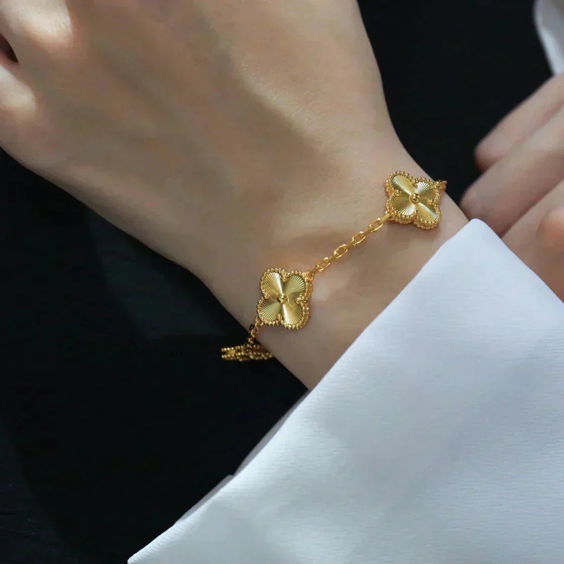 [Lumi Jewelry]CLOVER 5 FLOWERS LASER BRACELET