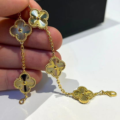 [Lumi Jewelry]CLOVER 5 FLOWERS LASER BRACELET