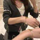 [Lumi Jewelery]Move Noa Rose Gold Pav辿 Diamond Bangle Bracelet