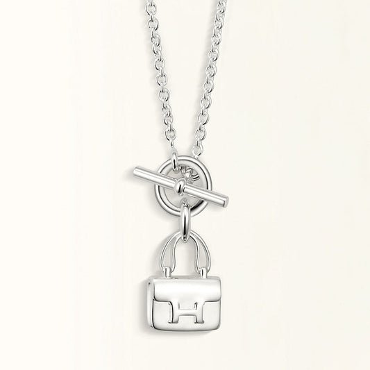 [Lumi Jewelry]POP H PEDANT SILVER NECKLACE