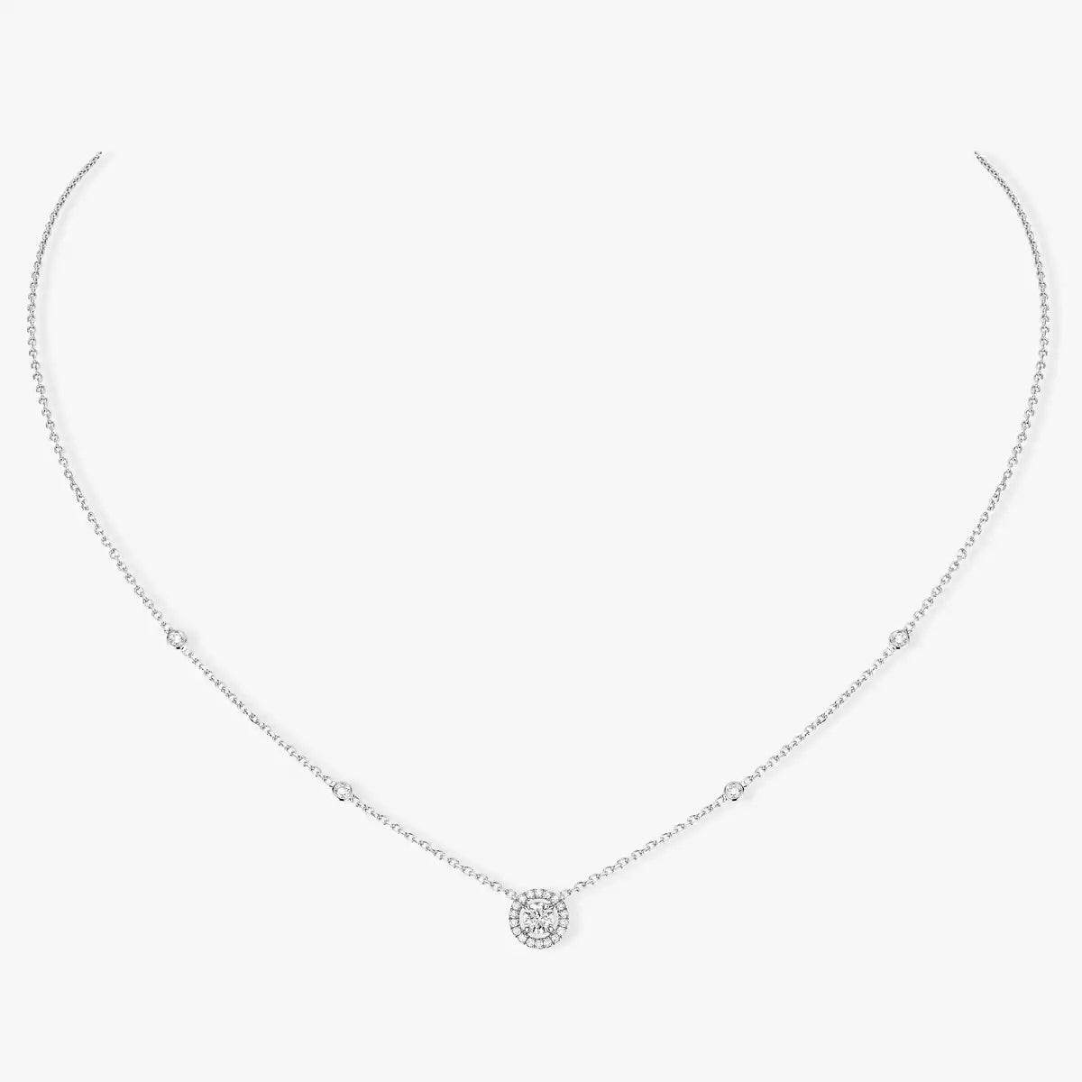 [Lumi Jewelery]Diamond Necklace 0,20ct Brilliant Shape Joy