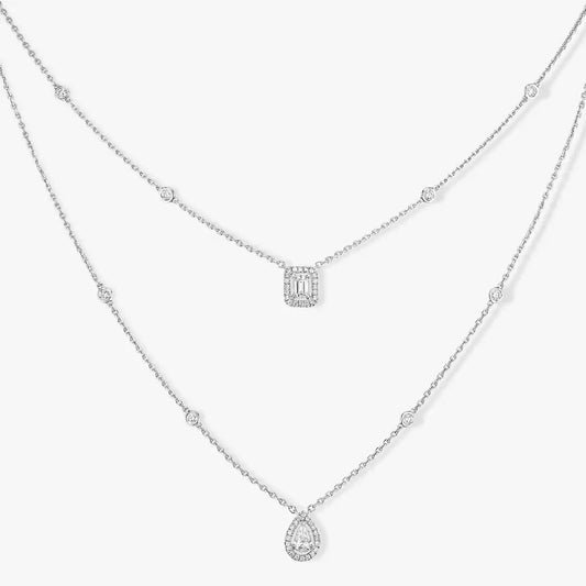 [Lumi Jewelery]Diamond Necklace My Twin 2 Rows