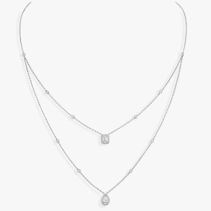 [Lumi Jewelery]Diamond Necklace My Twin 2 Rows