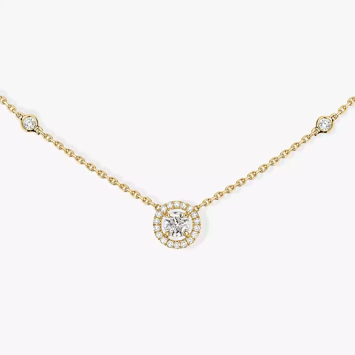 [Lumi Jewelery]Diamond Necklace 0,20ct Brilliant Shape Joy