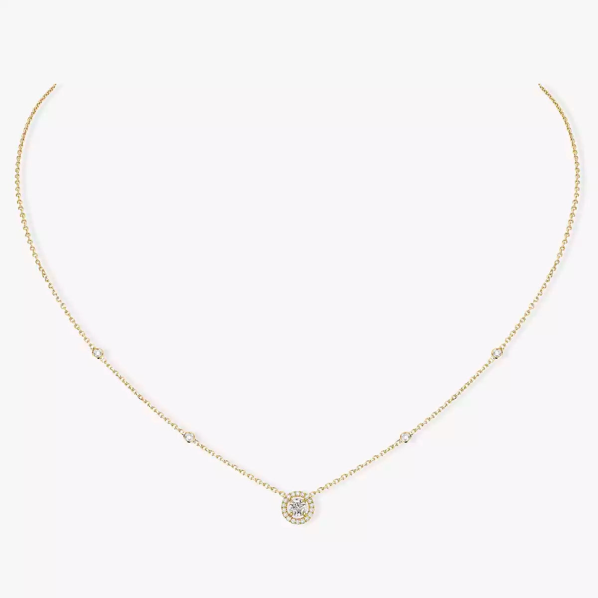 [Lumi Jewelery]Diamond Necklace 0,20ct Brilliant Shape Joy