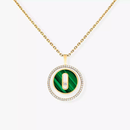 [Lumi Jewelery]Lucky Move Diamond Necklace in Rose Gold and White Mother-of-Pearl
