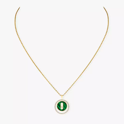 [Lumi Jewelery]Lucky Move Diamond Necklace in Rose Gold and White Mother-of-Pearl