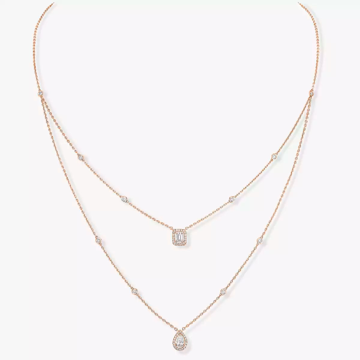 [Lumi Jewelery]Diamond Necklace My Twin 2 Rows