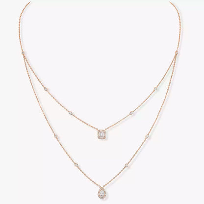 [Lumi Jewelery]Diamond Necklace My Twin 2 Rows