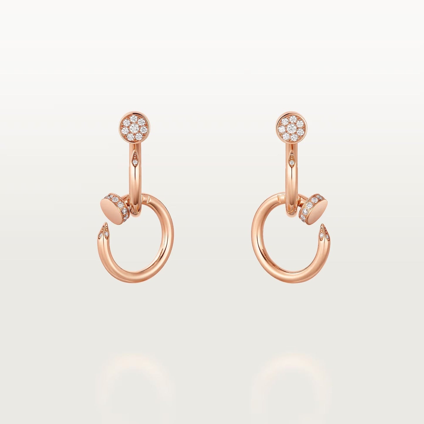 [Lumi Jewelry]JUSTE HALF DIAMOND DOUBLE EARRINGS